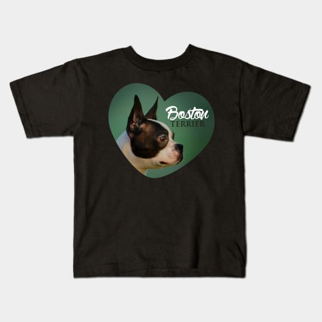 Boston Terrier Kids T-Shirt by Nartissima
